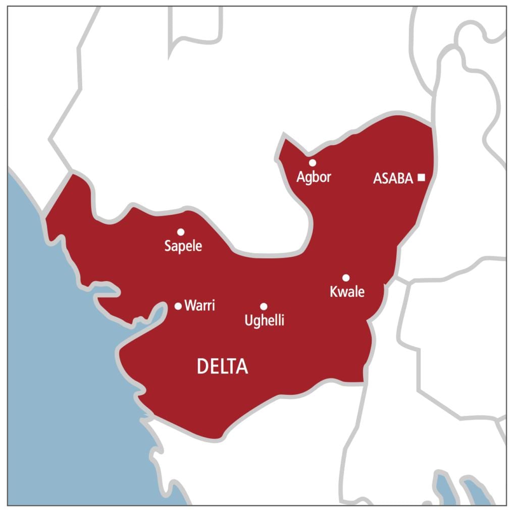 delta nigerië kaart