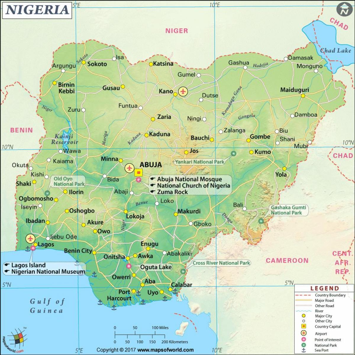 foto's van die nigeriese kaart