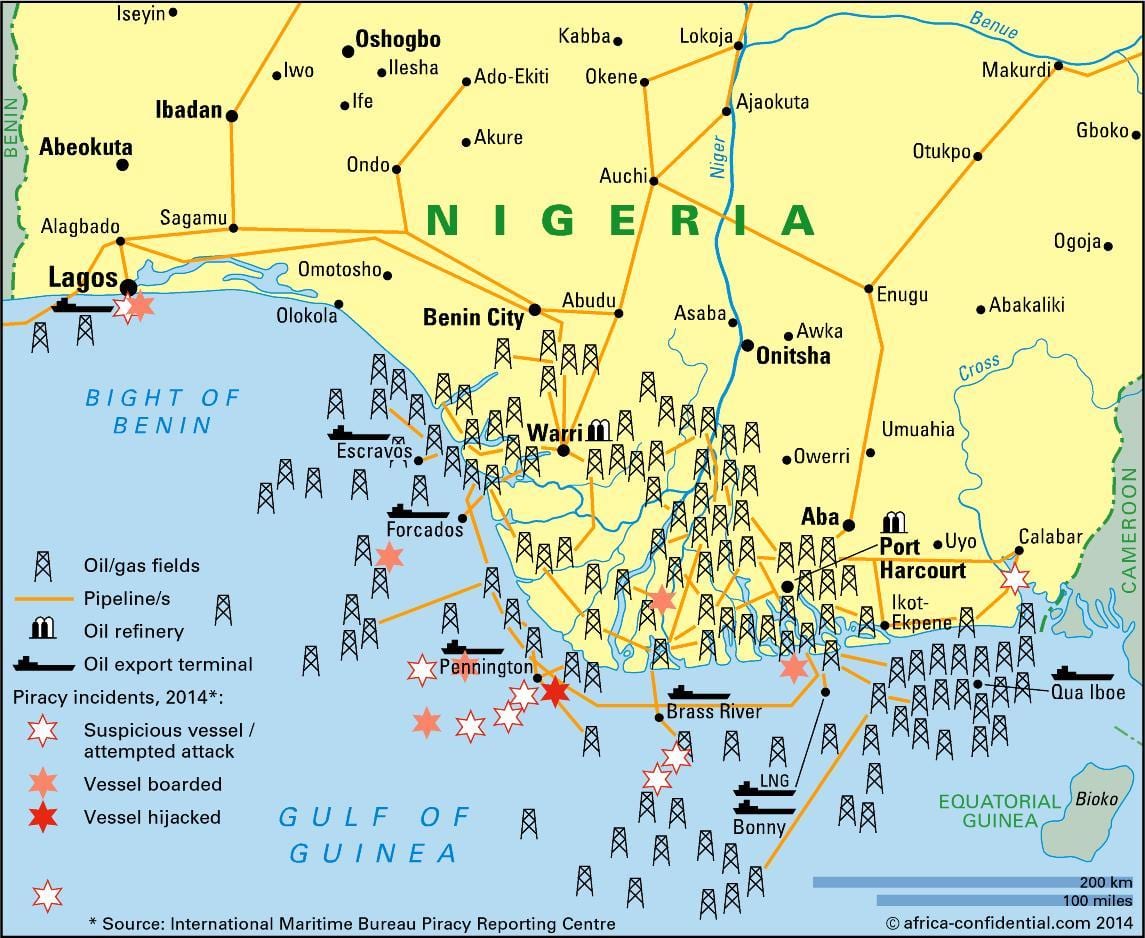 industriële kaart van nigerië