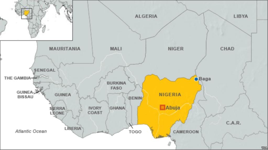 Kaart van die nigeriese grense