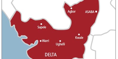 Delta nigerië kaart