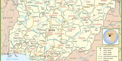 Volledige kaart van nigerië