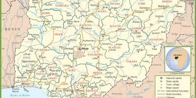 Volledige kaart van nigerië