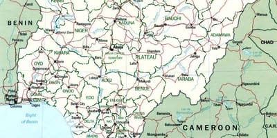 Lagos nigerië kaart-afrika