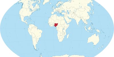 Wêreld kaart wat nigerië