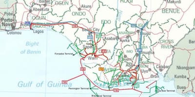 Kaart van nigerië pyplyn 