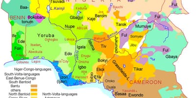Nigerië taal kaart