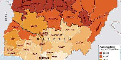 Kaart van nigerië godsdiens