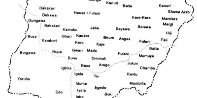 Teken'n sketskaart van nigerië